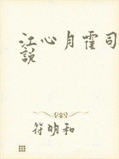 江心月霍司野小说
