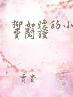 柳如烟的小说免费阅读