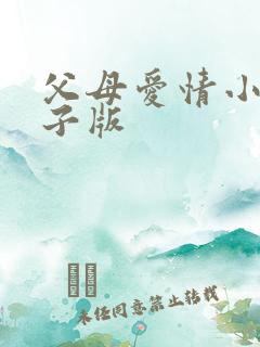 父母爱情小说电子版