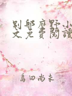 别那么野小说全文免费阅读笔趣阁