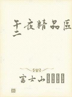午夜精品区一区二