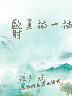 欧美插一插射一射