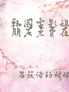 韩国电影姐姐的朋友免费在线观看