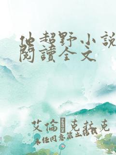 他超野小说免费阅读全文