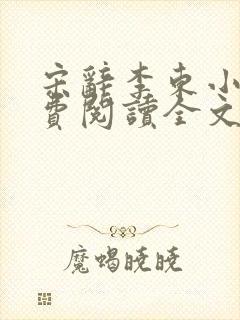 宋辞李东小说免费阅读全文无弹窗