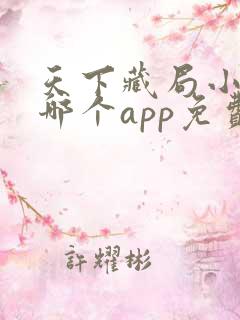 天下藏局小说在哪个app免费阅读