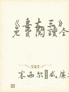 《妻大三》小说免费阅读全文