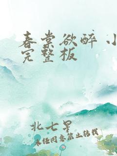 春棠欲醉 小说完整板