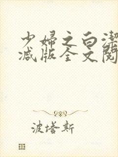 少妇之白洁无删减版全文阅读