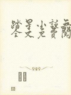 踏星小说无弹窗全文免费阅读