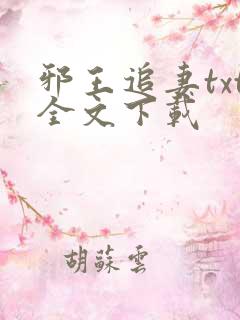 邪王追妻txt全文下载