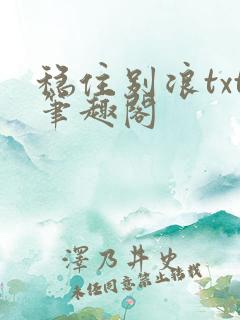 稳住别浪txt笔趣阁