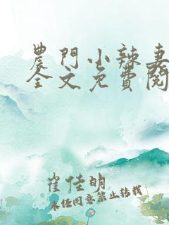 农门小辣妻小说全文免费阅读