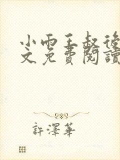 小雨王叔后续全文免费阅读小说