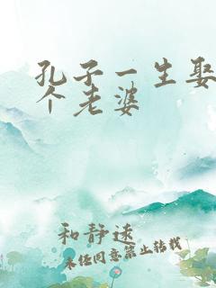 孔子一生娶了几个老婆