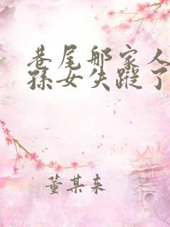 巷尾那家人的小孙女失踪了小说