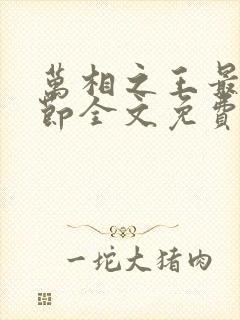 万相之王最新章节全文免费阅读辰东