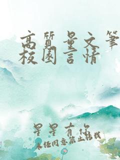 高质量文笔好的校园言情