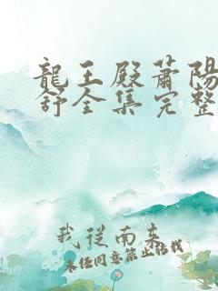 龙王殿萧阳叶云舒全集完整版