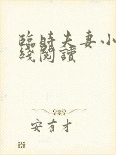 临时夫妻小说在线阅读