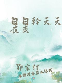 日日干天天操夜夜爽