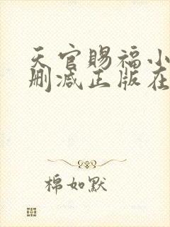 天官赐福小说无删减正版在线阅读