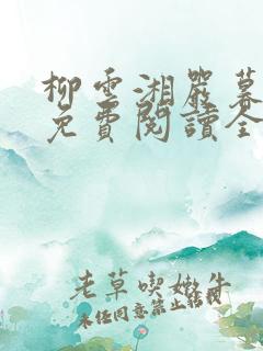 柳云湘严暮小说免费阅读全集
