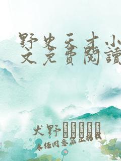 野史天才小说全文免费阅读最新章节
