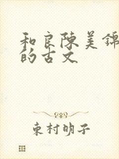 和良陈美锦类似的古文