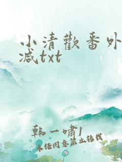 小清欢番外未删减txt