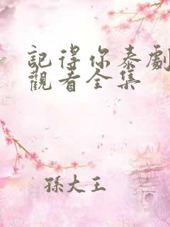 记得你泰剧在线观看全集