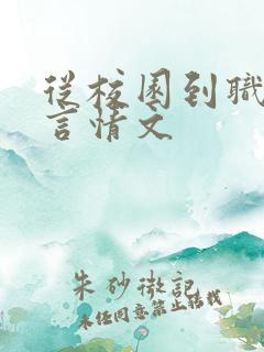 从校园到职场的言情文