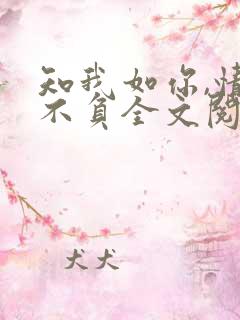 知我如你,情深不负全文阅读免费