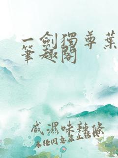 一剑独尊叶玄新笔趣阁