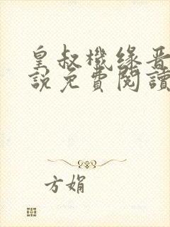 皇叔机缘晋王小说免费阅读无弹窗