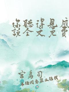 你听得见应橙小说全文免费阅读