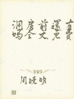 洞房前还有遗言吗全文免费阅读