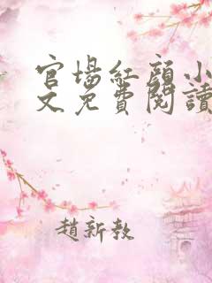 官场红颜小说全文免费阅读