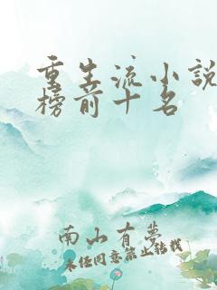 重生流小说排行榜前十名
