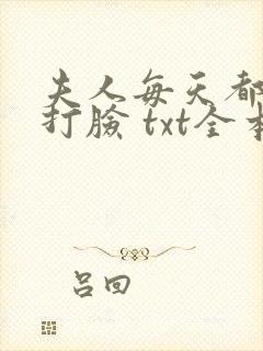 夫人每天都在线打脸 txt全本