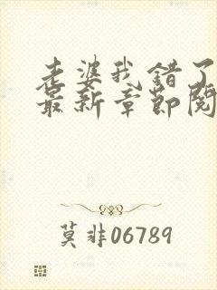 老婆我错了小说最新章节阅读全文