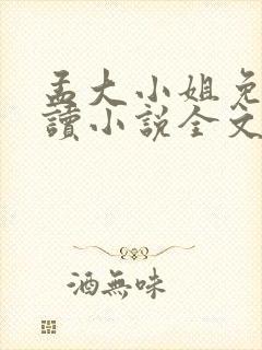 孟大小姐免费阅读小说全文在线阅读