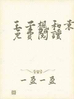 王子枫和袁雯洁免费阅读