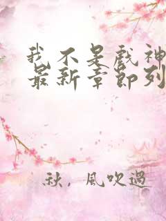 我不是戏神小说最新章节列表最