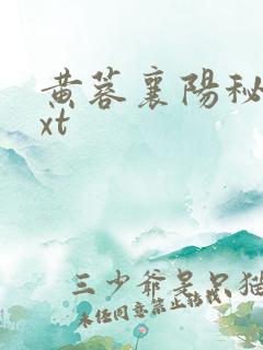 黄蓉襄阳秘史txt
