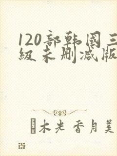 120部韩国三级未删减版