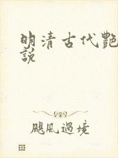 明清古代艳情小说