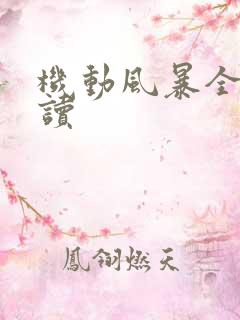 机动风暴全文阅读