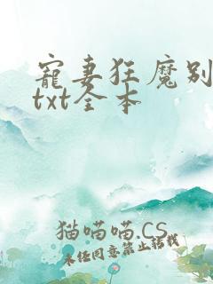 宠妻狂魔别太坏txt全本