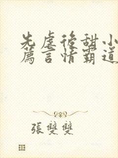 先虐后甜小说推荐言情霸道总裁